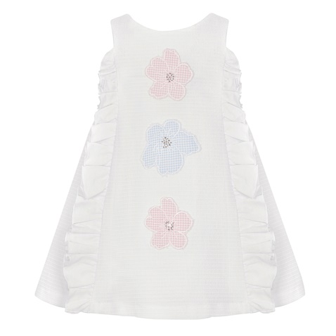 Balloon Chic -Παιδικό φόρεμα Balloon Chic 231F0237a λευκό (απο 12 μηνών εως 3 ετών)