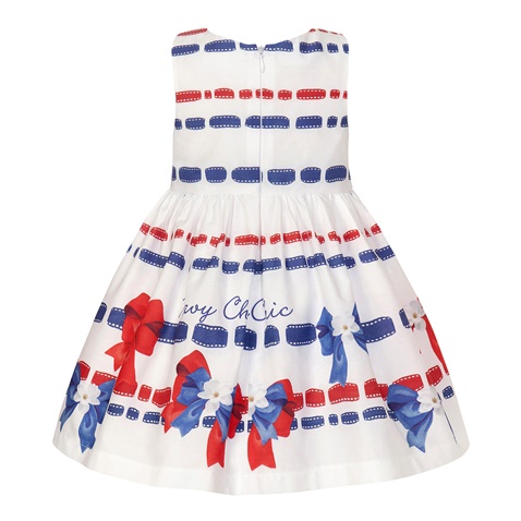 Balloon Chic-Παιδικό φόρεμα Balloon Chic 231F0248b λευκό κόκκινο μπλε (απο 4 εως 6 ετών)