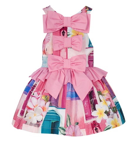 Balloon Chic-Παιδικό φόρεμα Balloon Chic 231F0252a φούξια (απο 12 μηνών εως 3 ετών)
