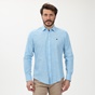 DORS-Ανδρικό πουκάμισο DORS 1032013.C03 γαλάζιο λευκό καρό