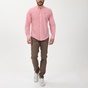 DORS-Ανδρικό πουκάμισο DORS 1032023.C02 ροζ λευκό καρό