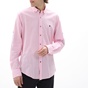 DORS-Ανδρικό λινό πουκάμισο DORS 1032025.C05 ροζ