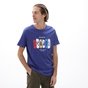 BATTERY-Ανδρικό t-shirt BATTERY 21231133 μπλε μωβ