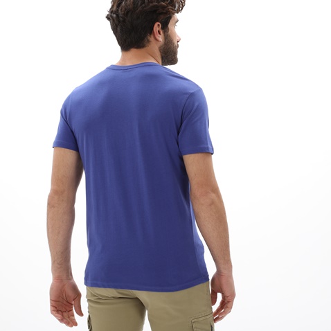 BATTERY-Ανδρικό t-shirt BATTERY 21231134 μπλε μωβ