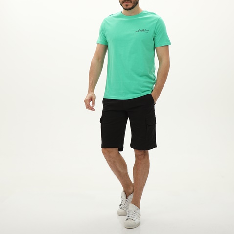 BATTERY-Ανδρικό t-shirt BATTERY 21231141 πράσινο