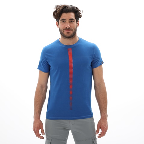BATTERY-Ανδρικό t-shirt BATTERY 21D9071221 μπλε