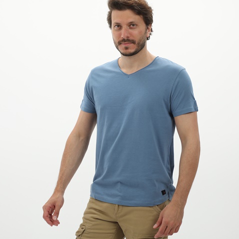 BATTERY-Ανδρικό t-shirt BATTERY 21D9079221 μπλε