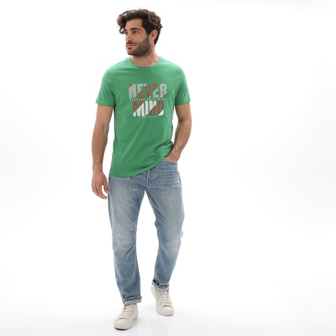 BATTERY-Ανδρικό t-shirt BATTERY 21231155 πράσινο