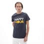RUN-Ανδρικό t-shirt RUN 21D9098221 HAPPY μπλε