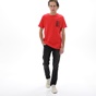 BATTERY-Ανδρικό t-shirt BATTERY 21231143 κόκκινο