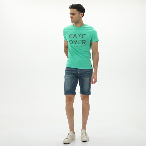 BATTERY-Ανδρικό t-shirt BATTERY 21231145 πράσινο