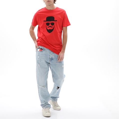 BATTERY-Ανδρικό t-shirt BATTERY 21231146 κόκκινο