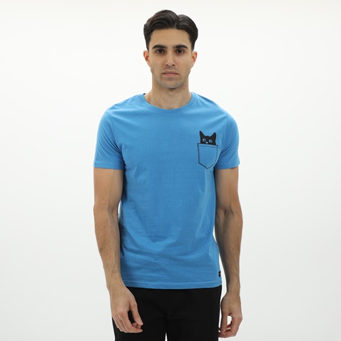 BATTERY-Ανδρικό t-shirt BATTERY 21231147 μπλε