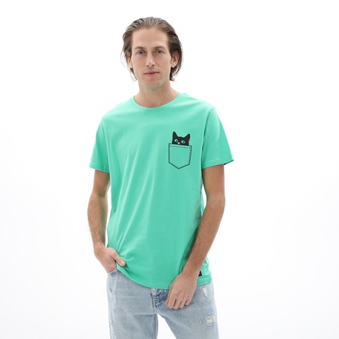 BATTERY-Ανδρικό t-shirt BATTERY 21231147 πράσινο