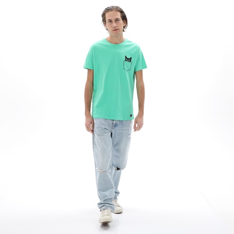 BATTERY-Ανδρικό t-shirt BATTERY 21231147 πράσινο