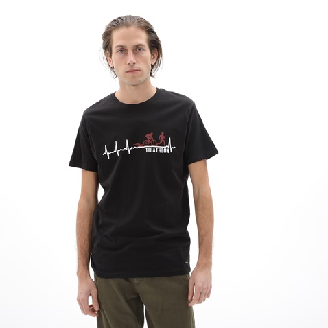 BATTERY-Ανδρικό t-shirt BATTERY 21231148 μαύρο