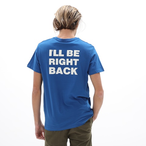 RUN-Ανδρικό t-shirt RUN 21D9100221 ILL BE μπλε
