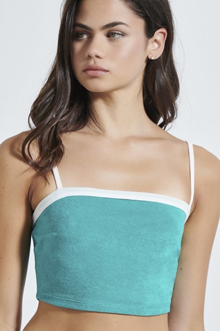 SUGARFREE-Γυναικείο πετσετέ cropped top SUGARFREE 21818164 πράσινο