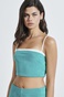 SUGARFREE-Γυναικείο πετσετέ cropped top SUGARFREE 21818164 πράσινο