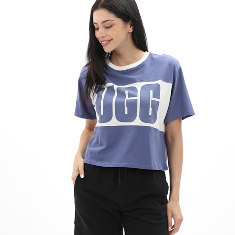 UGG-Γυναικεία μπλούζα UGG 1136881 Jordene Colorblocked λευκή μπλε