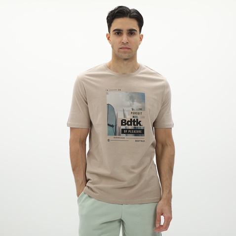 BODYTALK-Ανδρικό t-shirt BODYTALK 1231-953228 εκρού