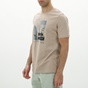 BODYTALK-Ανδρικό t-shirt BODYTALK 1231-953228 εκρού