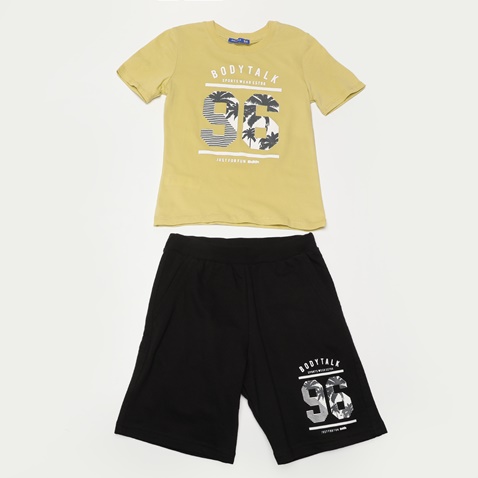 BODYTALK-Παιδικό σετ απο t-shirt και σορτς BODYTALK 1221-751099 κίτρινο μαύρο
