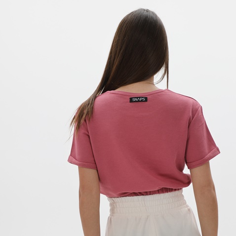 BODYTALK-Γυναικεία cropped φούτερ μπλούζα BODYTALK 1231-902620 ροζ