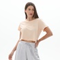 BODYTALK-Γυναικείο cropped t-shirt BODYTALK 1231-903620 σομόν