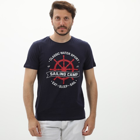 EXPLORER-Ανδρικό t-shirt EXPLORER 2221102008 μπλε