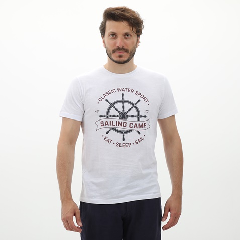 EXPLORER-Ανδρικό t-shirt EXPLORER 2221102008 λευκό