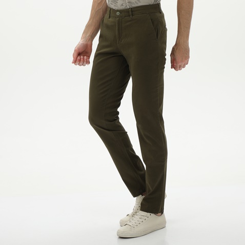 MARTIN & CO-Ανδρικό chino παντελόνι MARTIN & CO 124-32-6500 λαδί