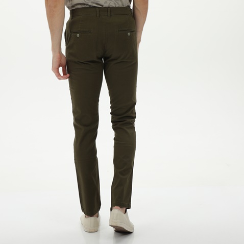 MARTIN & CO-Ανδρικό chino παντελόνι MARTIN & CO 124-32-6500 λαδί