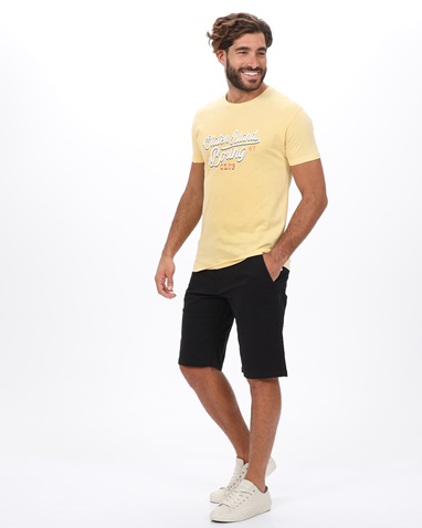 VAN HIPSTER-Ανδρικό t-shirt VAN HIPSTER 72138 κίτρινο