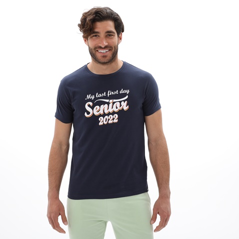 VAN HIPSTER-Ανδρικό t-shirt VAN HIPSTER 72015 μπλε