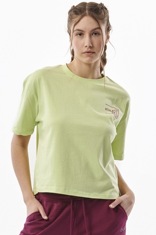 BODY ACTION-Γυναικείο oversized t-shirt BODY ACTION 051317-01 πράσινο