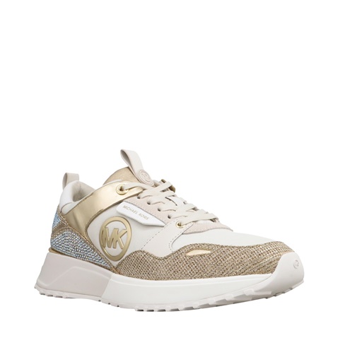 MICHAEL KORS-Γυναικεία sneakers MICHAEL KORS 43F2THFS3D THEO εκρού χρυσό