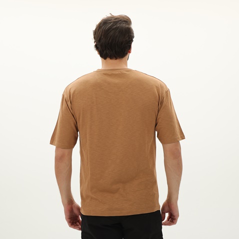 BATTERY-Ανδρικό t-shirt BATTERY 21241008 καφέ