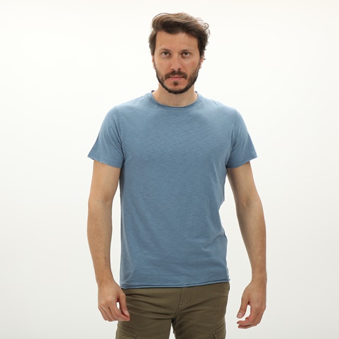 BATTERY-Ανδρικό t-shirt BATTERY 21241012 μπλε