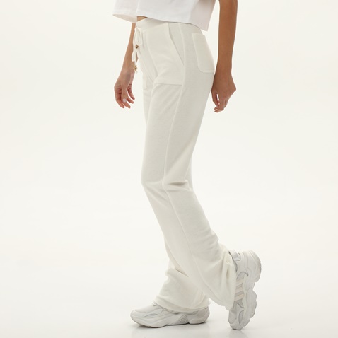 SUGARFREE-Γυναικείο πετσετέ παντελόνι φόρμας SUGARFREE 23811033 λευκό