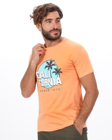 VAN HIPSTER-Ανδρικό t-shirt VAN HIPSTER 72164 πορτοκαλί