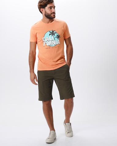 VAN HIPSTER-Ανδρικό t-shirt VAN HIPSTER 72164 πορτοκαλί