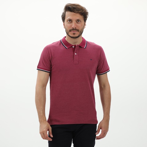 VAN HIPSTER-Ανδρική polo μπλούζα VAN HIPSTER 72253 μοβ