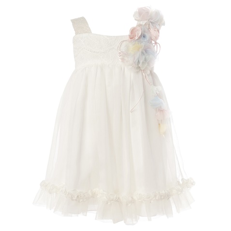 Balloon Chic-Παιδικό φόρεμα Balloon Chic 4AF0209b λευκό (απο 18 εως 24 μηνών)