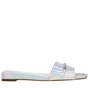 DKNY JEANS-Γυναικεία flat σανδάλια DKNY K4211789 ALAINA ασημί