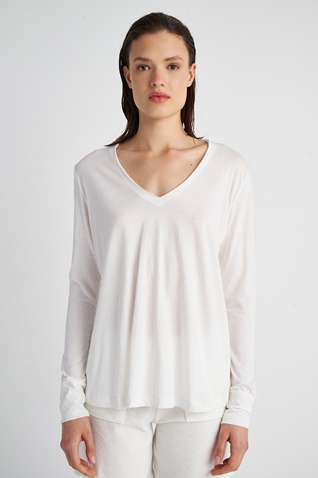 SUGARFREE-Γυναικεία μακρυμάνικη μπλούζα SUGARFREE 22832191 λευκή