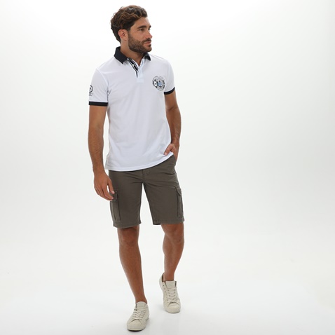 DORS-Ανδρική polo μπλούζα DORS 1132011.C01 λευκή