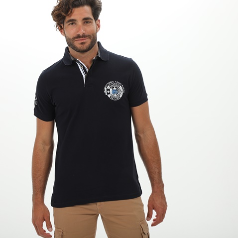 DORS-Ανδρική polo μπλούζα DORS 1132011.C02 μπλε