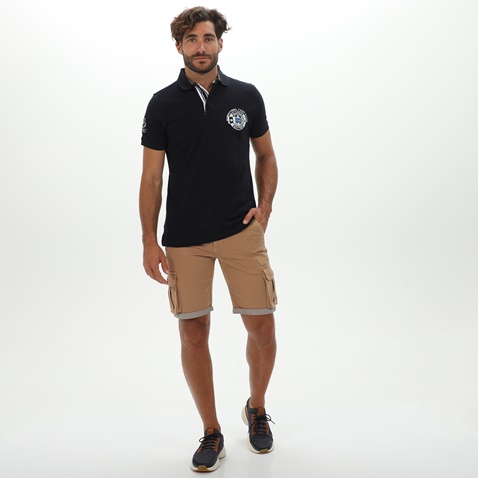 DORS-Ανδρική polo μπλούζα DORS 1132011.C02 μπλε