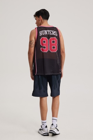 BLUE HUNTER-Ανδρική αμάνικη μπλούζα BLUE HUNTER 001020201 JERSEY TANK μαύρη